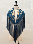 Mantón Sevillano Azul Marino