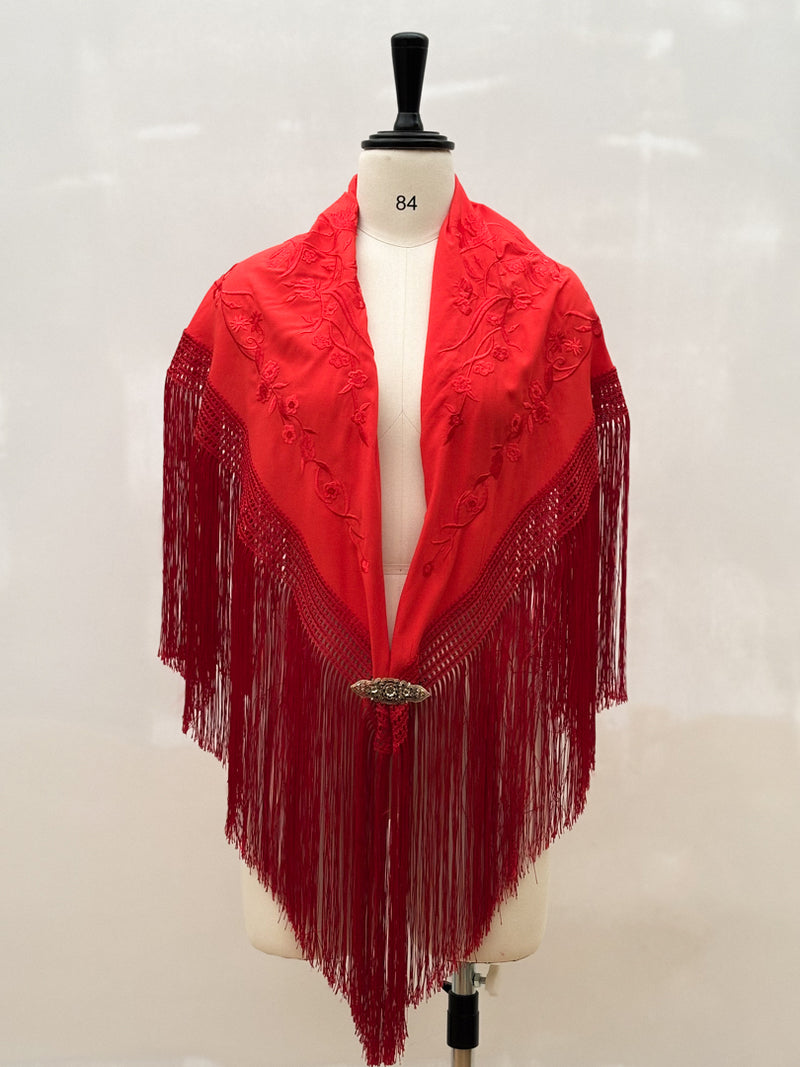 Mantón Sevillano Rojo