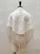 Mantón Sevillano Celeste Blanco