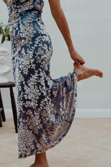 Vestido Noelia Azul Petroleo