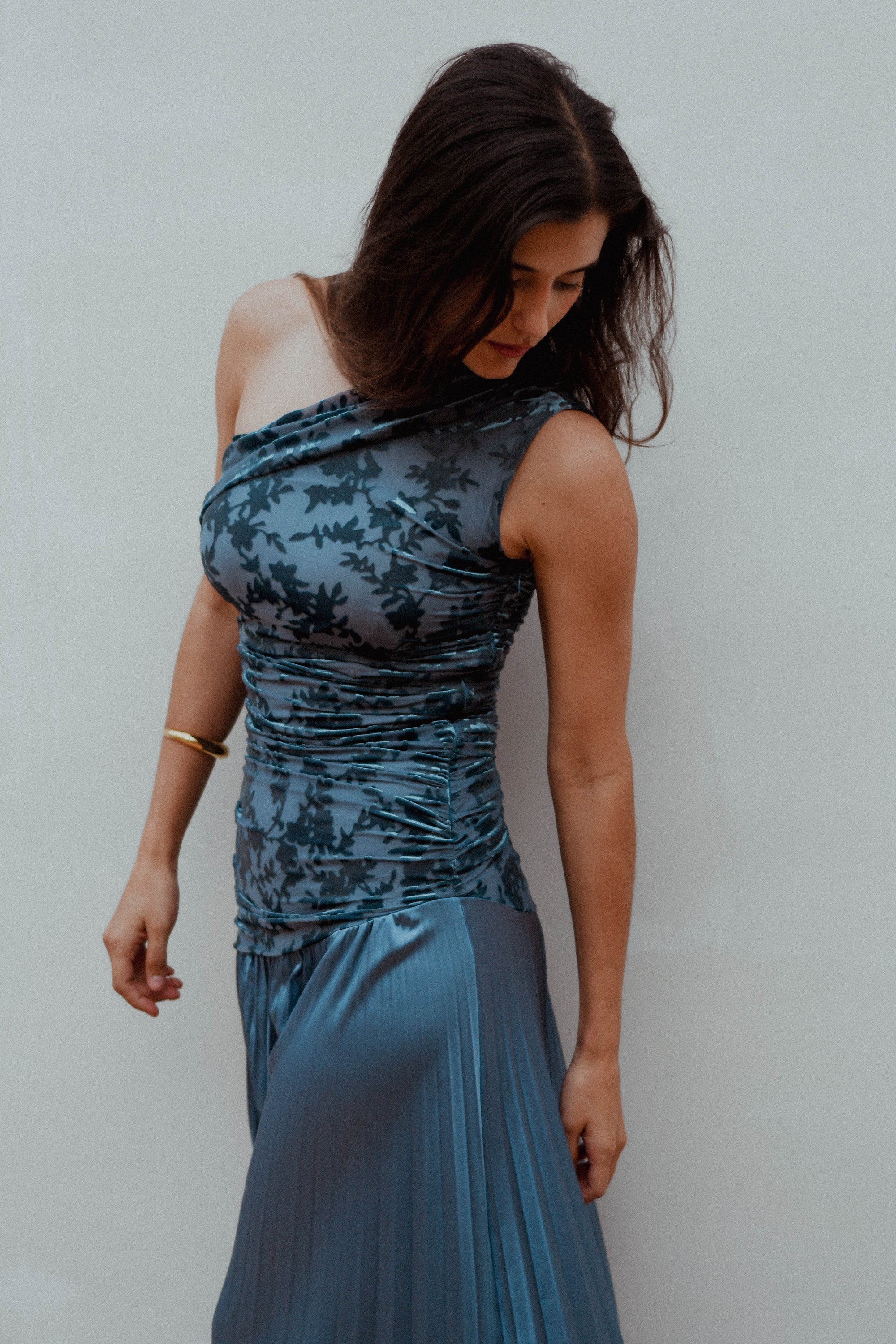 Vestido Paula Azul Petroleo
