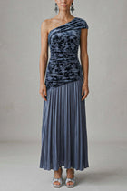 Vestido Paula Azul Petroleo