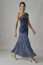 Vestido Paula Azul Petroleo