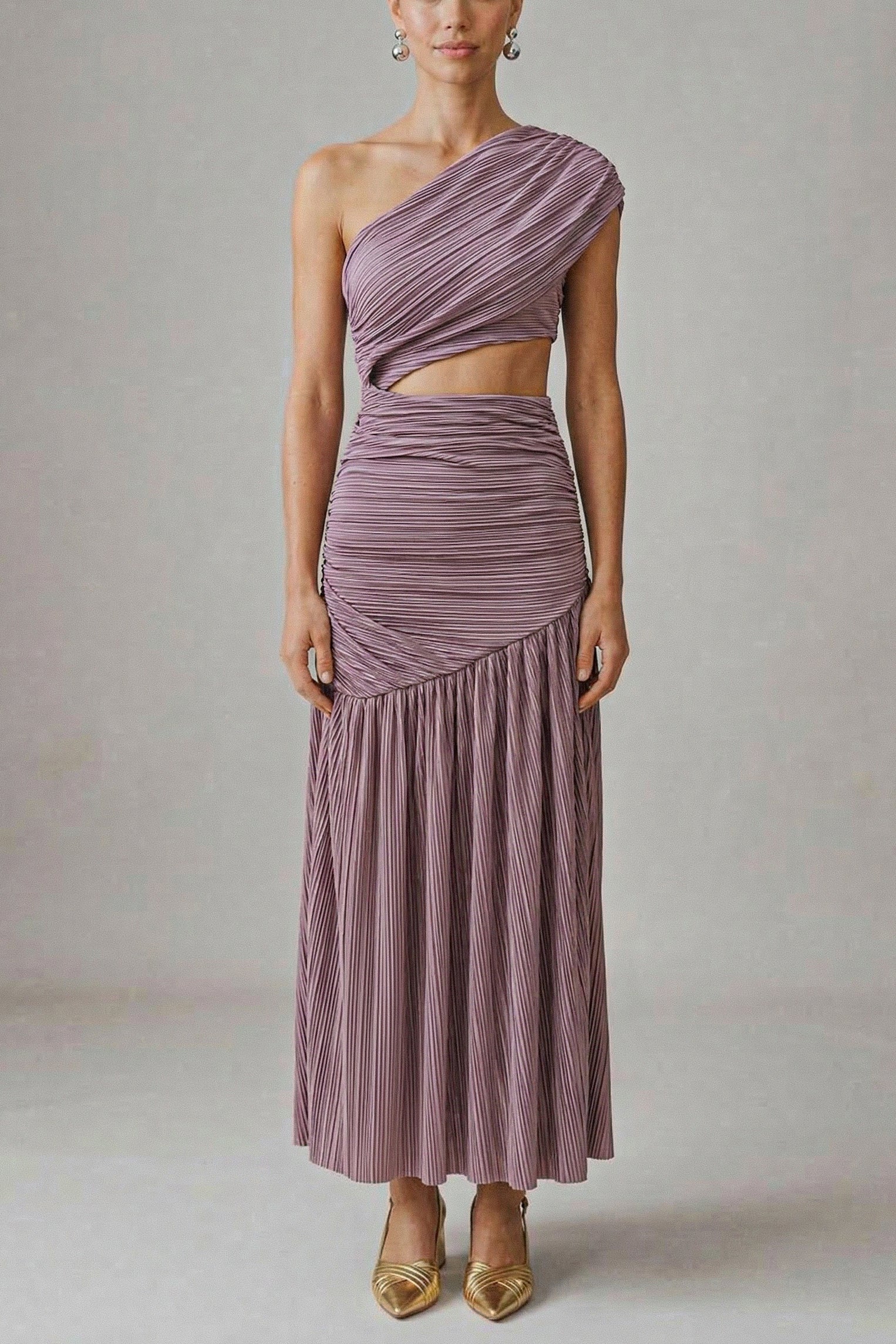 Vestido Plisado Lila