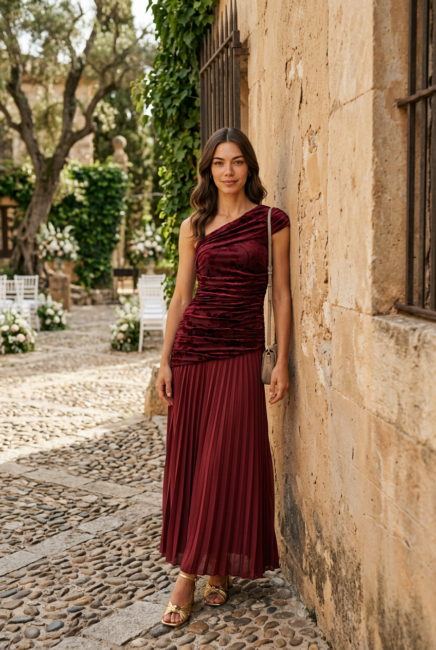 Vestido Paula Burdeo