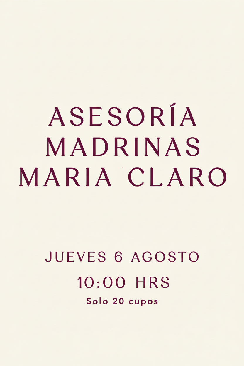Asesoría Madrinas - Jueves 6 de Agosto - 11:00 hrs