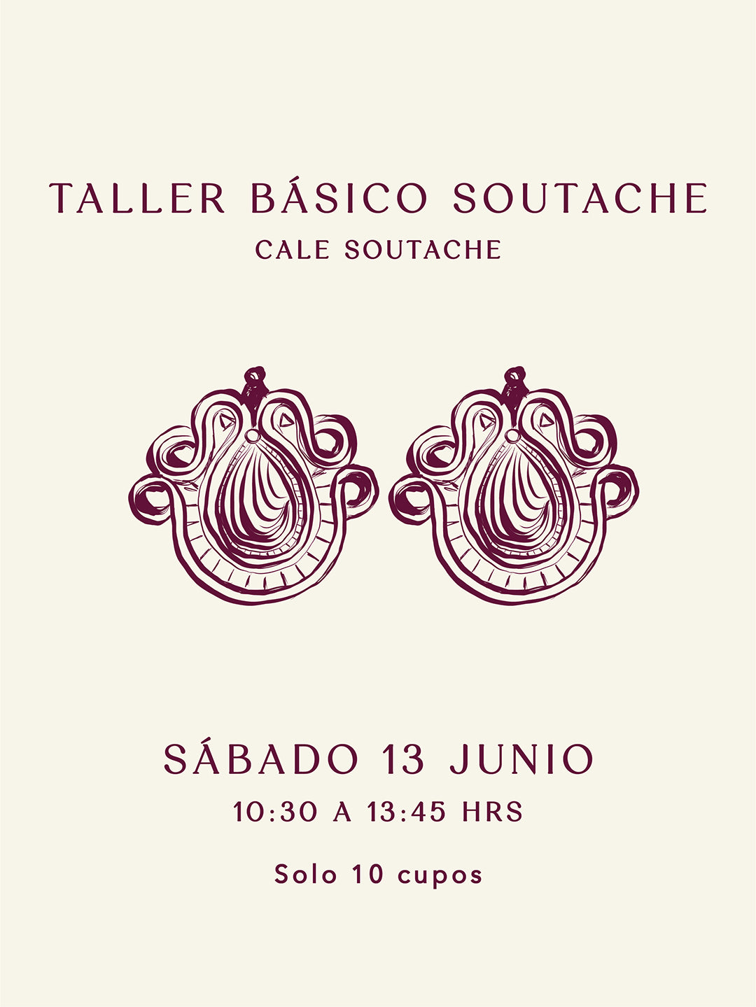 Taller Básico Soutache - Cale Soutache - Sábado 13 de Junio