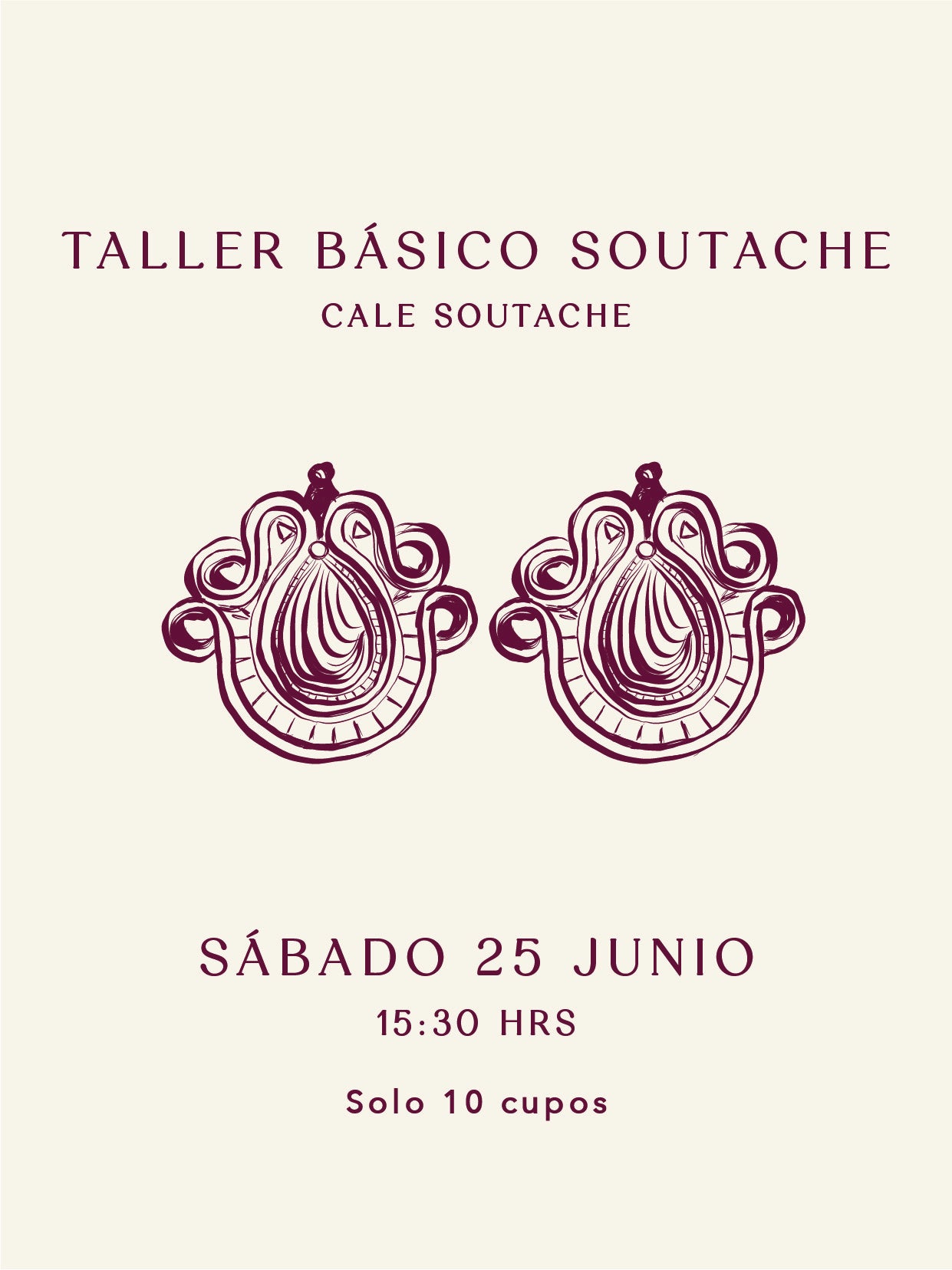 Taller Básico Soutache - Cale Soutache - Sábado 25 de Julio