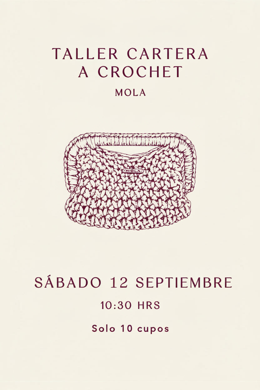 Taller Cartera a Crochet -  Mola - Sábado 12 Septiembre